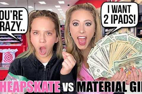 MATERIAL GIRL 👠💵 VS CHEAPSKATE 🪙😬 TARGET SHOPPING CHALLENGE!