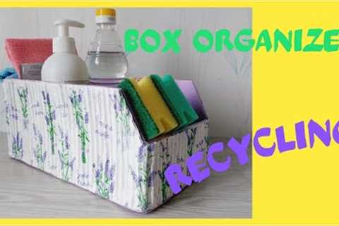 Box organizer for household goods in Provence style/Cool recycling