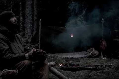 SOLO CAMPING • OneWind Ultralight SURVIVAL SHELTER • BUSHCRAFT SKILLS