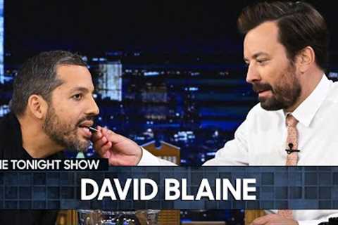 David Blaine Freaks Jimmy Out with a Terrifying Card and Nail Trick | The Tonight Show