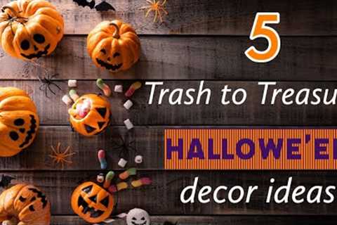 🎃5 TRASH TO TREASURE HALLOWEEN DECOR IDEAS!!~Scrap Wood Projects~Repurposing Old Decor Items
