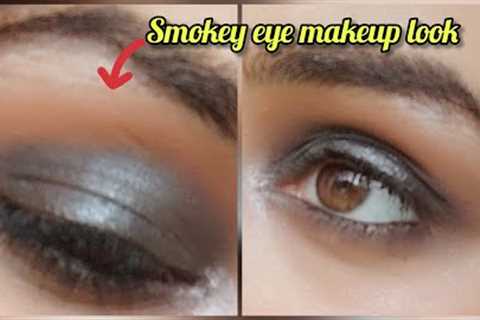Black smokey eye makeup look for beginners| step by step tutorial|complete guide|easy smokey look