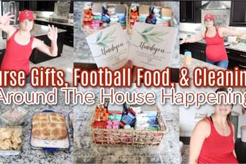 Putting Together Nurse Gifts, Football Food, &amp; Cleaning Around The House Happenings! Laundry..