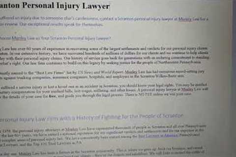 Scranton Personal Injury Lawyer Best Discuss 2022 || Technical.