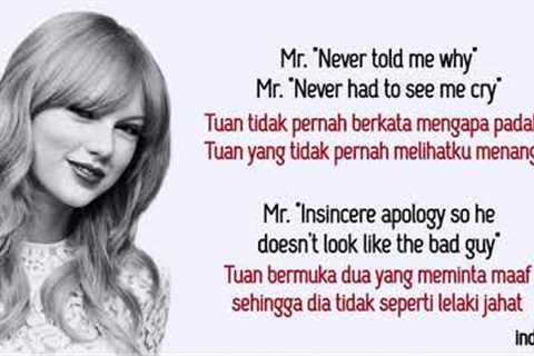 Taylor Swift - Mr. Perfectly Fine | Lirik Lagu Terjemahan
