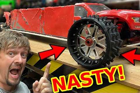 World's NASTIEST Tires on the Sausage RC Car @ 98mph