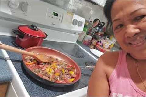 beef and sausages combo:  3rd experiment in the kitchen