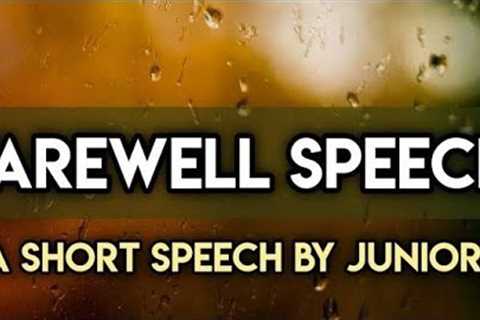 Very short Farewell Speech By Juniors To Seniors #farewell #farewellspeech #dailyenglish