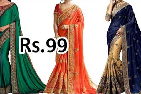 Amazon Designer Party Wear Saree Rs.99 / Buy Online / Saree In Cheap Rate