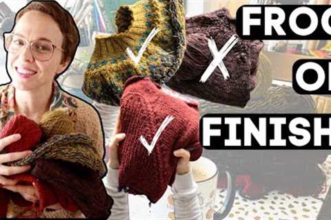 To FROG or to FINISH? 🐸  {MIDWEEK RAMBLE} #knitting