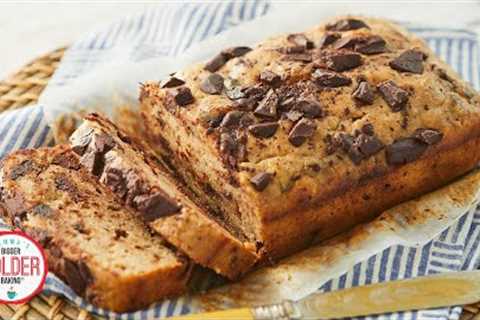 Chocolate Chip Banana Bread Recipe (BOTH Oven &amp; 10-Minute Microwave Method)