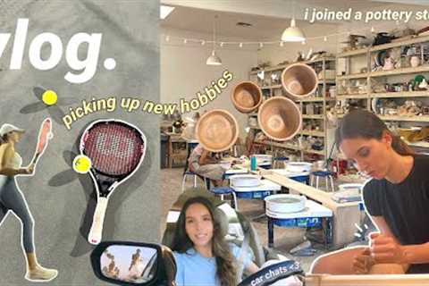 starting new hobbies // first day at the pottery studio &amp; playing tennis // productive vlog ✨