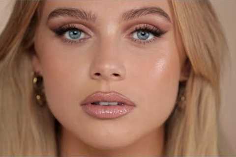 Soft glam makeup on blue eyes &amp; blonde hair | ALI ANDREEA