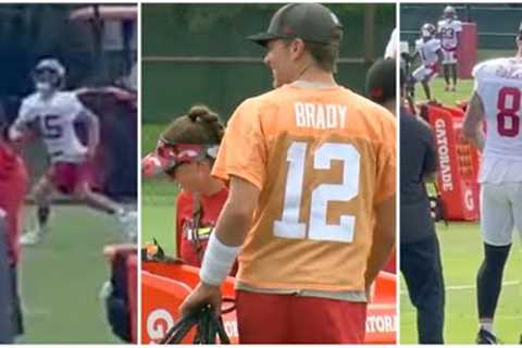 Tom Brady SMILING PRACTICE LAUNCHING &amp; Beasley CATCHES RETURN 🔥