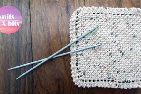 Learn to Knit - Simple Dishcloth - Knitting for Beginners