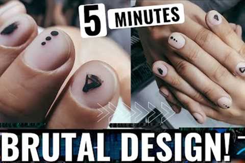 Fashionable men's manicure with design🔥 Quick nail design😱 Acid Primer