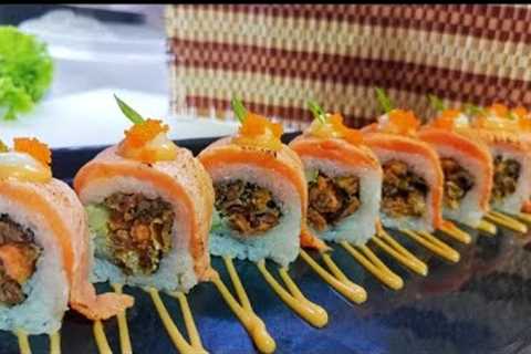 Japanese special Roll | Salmon oyako spicy roll | chefs kitchen||