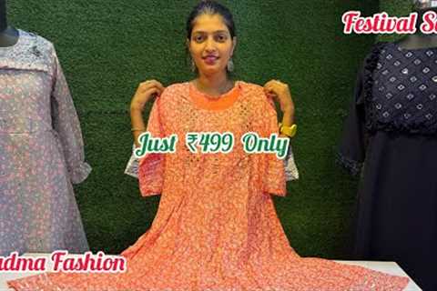 💃Low price umbrella Kurtis👗 at 😃499😳 🎊#festivalcollections 🎊@Padma Fashion