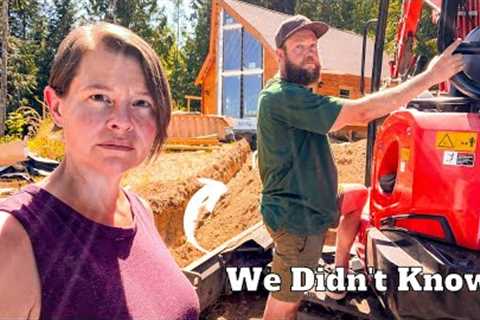 We MADE a HUGE MISTAKE // Installing our SEPTIC DRAIN for our SELF BUILT House