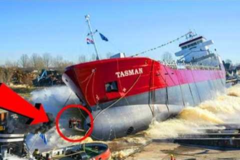 20+ Biggest Ship launches GONE WRONG | Giant WAVES, FAILS and CLOSE CALLS