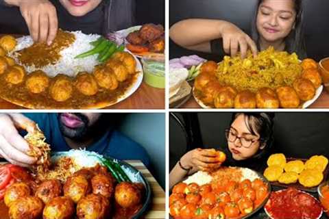 ASMR EATING EGG CURRY WITH RICE | INDIAN FOOD MUKBANG