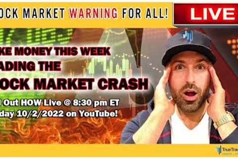 STOCK MARKET BOTTOM? Will The Stock Market Crash Continue This Week or Will It Bounce? Find Out LIVE