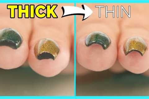 Thick Ugly Nails? QUICK HACK To Thin