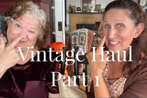 OUR VINTAGE SHOPPING SPREE HAUL✨❤️PART 1 of 2❤️✨Lots of Ephemera! VISITING WITH ALICIA #thrifthaul