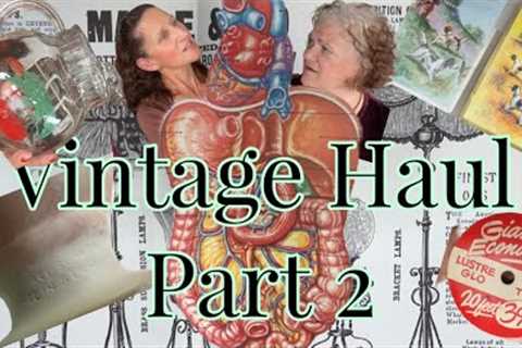 OUR VINTAGE SHOPPING SPREE HAUL✨❤️PART 2 of 2❤️✨Pyrex, Dolls, Jars, More Books! FUN! #thrifthaul
