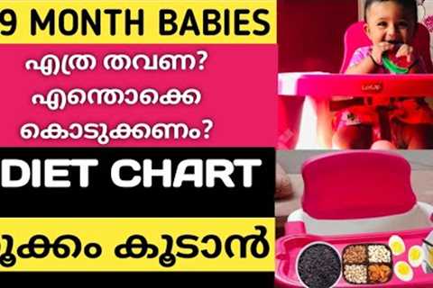 8-9 Month Baby Food Chart|Protein Foods| Weight Gaining|Detailed Diet Plan|Malayalam
