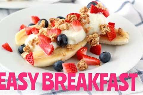 Breakfast FOR 3$ Cooking halful cottage cheese with banana orangecoconut grater and muesli