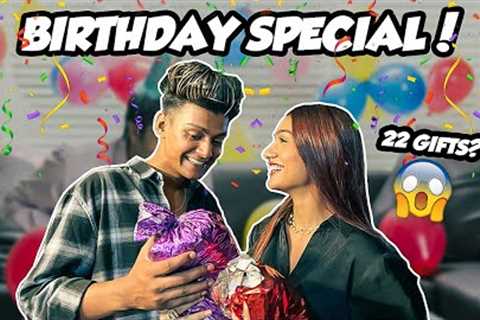 22 GIFTS FOR HIS 22ND BIRTHDAY  || AAYU VLOGS