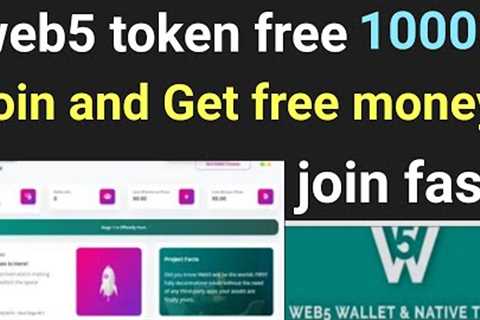 claim free 1000$ web5 token | How To Create Account On web5 project | Get free money  | web5 Wallet