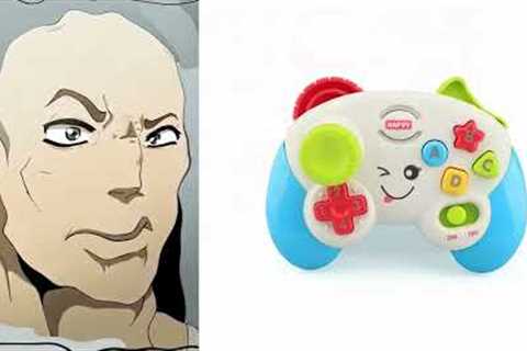 The Rock reacts to gamepad : (the rock eyebrow raise)