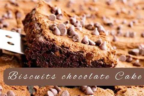 Biscuits cake Recipe | Biscuits cake only 3 Ingredients | Eggless chocolate cake Recipe | How to |