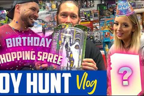 Birthday Shopping Spree w/ Ethan Page, The Bunny &amp; Charlie • That 80's Toy Shop • Toy Hunt Vlog
