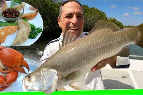 Solo 2 day overnight Day 2- Fishing challenge - Catch and Cook - Mud crab pot stickers - EP.574
