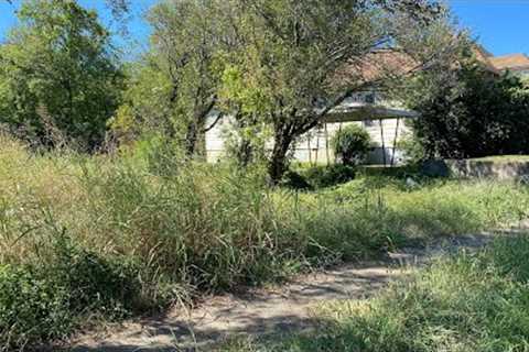 Helping the HOMELESS get into a Home Habitat For Humanity lot OVERGROWN Cleanup