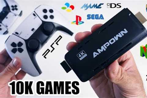 U9 Retro Game Console TV Stick - 10K Games - X2 PS5 Inspired Game Controllers