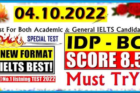 IELTS LISTENING PRACTICE TEST 2022 WITH ANSWERS | 04.10.2022