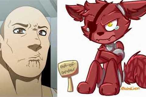 The Rock reacts to foxes : (the rock eyebrow raise)