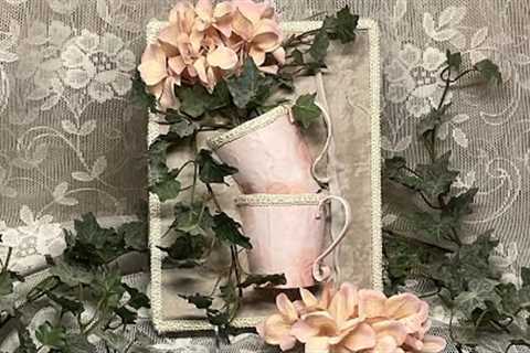 How to make a shabby chic wall hanging from cardboard and paper