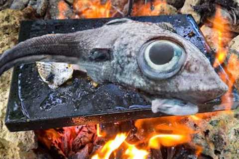 Bushcraft Cooking Fish On A Rock Catch And Cook