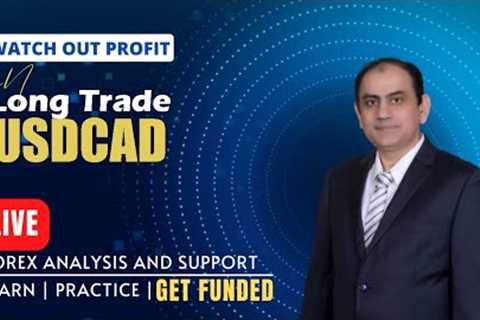 Long Trade on USDCAD | Live Forex Trading &amp; Coaching | Get Funded
