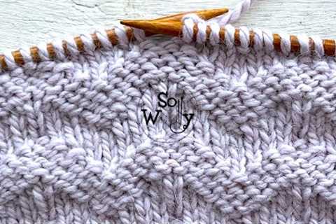 How to knit the Waved Welt stitch (another knit and purl easy pattern) - So Woolly
