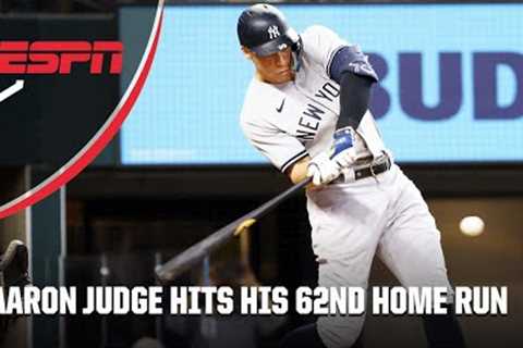 Aaron Judge hits his 62nd home run, passes Roger Maris for most homers in AL history (via Yankees)