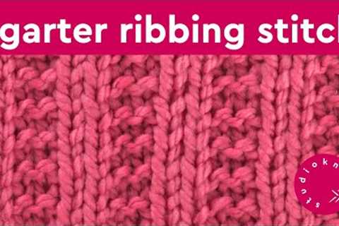 Garter Ribbing Stitch Knitting Pattern for Beginners (2 Row Repeat)
