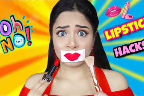 Testing Out *Viral* Weird LIPSTICK Hacks by 5 Minute Crafts | Nilanjana Dhar | Nil &amp; Situ Vlogs