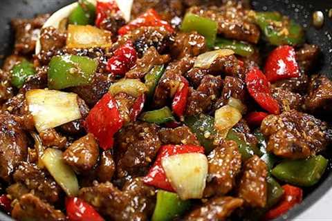 PEPPER STEAK RECIPE| BEEF STIR FRY - BETTER THAN CHINESE TAKE OUT!