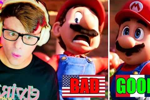 REACTING to MARIO BROS MOVIE in DIFFERENT LANGUAGES